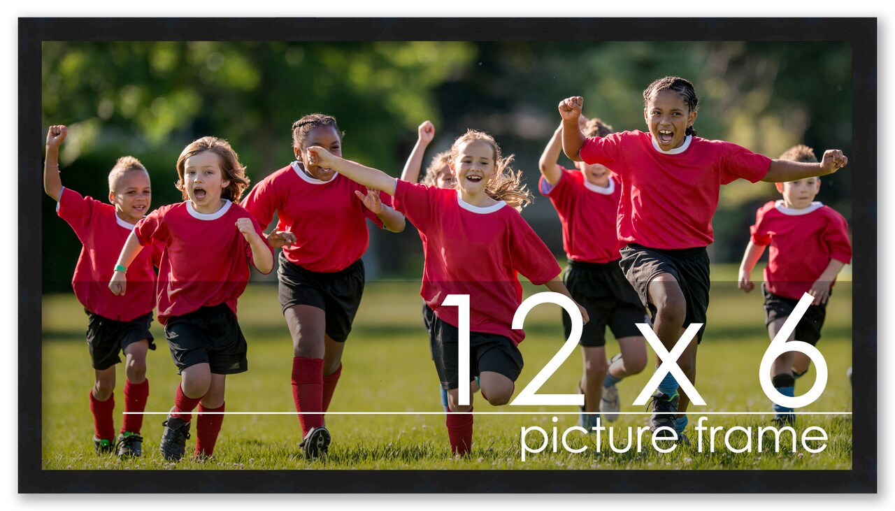 Panoramic Simple Black Picture Frame - UV Acrylic, Foam Board Backing, Hanging Hardware